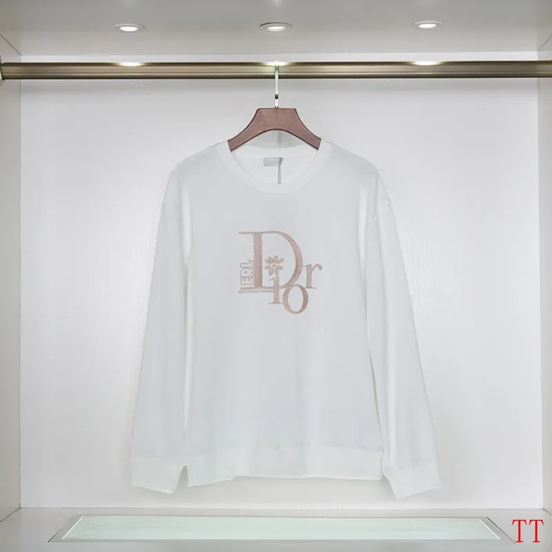 D-ior Embroidered Logo Round Neck Sweatshirt Black/White #A53792
