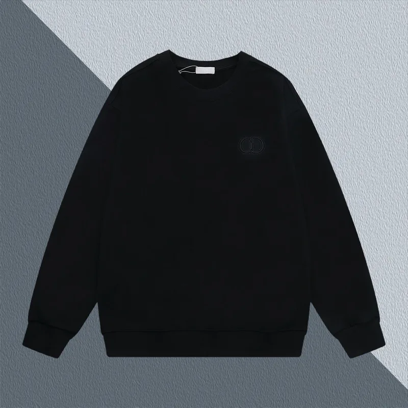 D-ior Grey Crew Neck Sweatshirt With Iconic CD Logo For Timeless Luxury Style Grey/Black #A54275