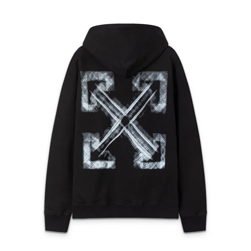 Off-White Minimalist White Hoodie With Signature OFF Logo And Classic Design Black/White #A54328