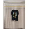 Balmain Paris White/Black T Shirt with Gold Chain and Blue Ribbon Circular Graphic Design for Men #A54257