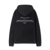 Off - White Black Hoodie With Artistic Graphic And Brand Tribute Design #A54248 Off - White Black Hoodie With Artistic Graphic And Brand Tribute Design #A54248