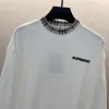 Burberry White/Black Sweatshirt With Signature Check Collar And Louis Vuittonogo Detailing #A54395