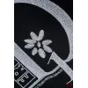 D-ior Embroidered Logo Round Neck Sweatshirt Black/White #A53792