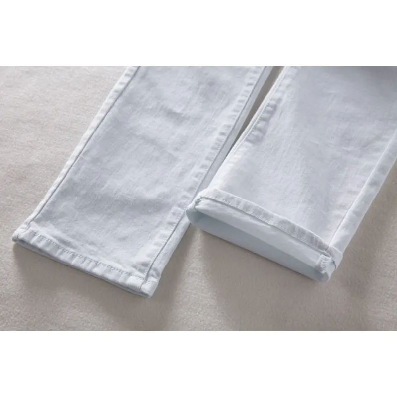 BALMAIN Mens White Long Jean #974812