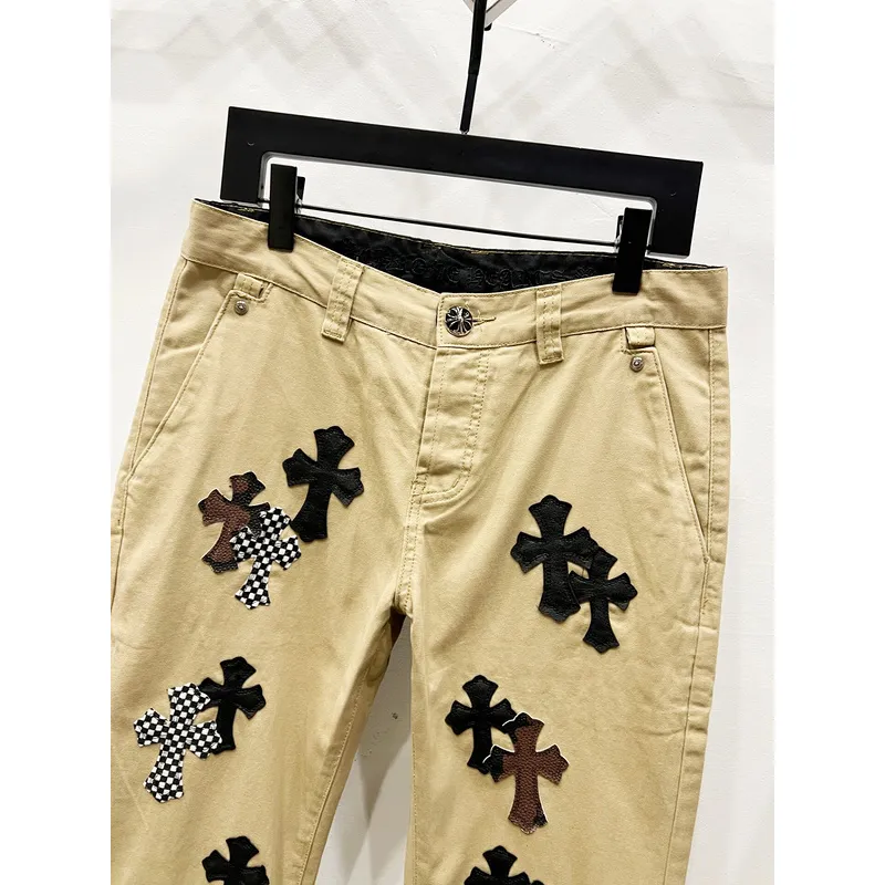 Chrome Hearts 40 patch cross chino khaki pants #A53419 Chrome Hearts 40 patch cross chino khaki pants #A53419