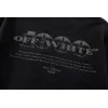 Off - White Black Hoodie With Artistic Graphic Print And Branded Details #A54245