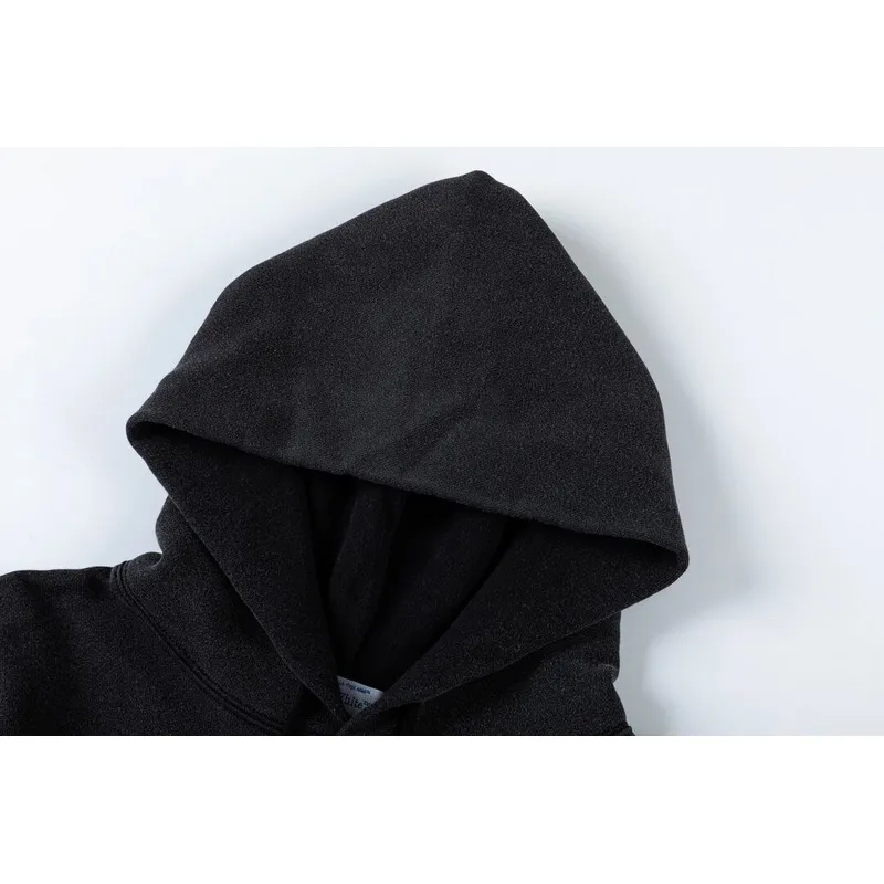 Off - White Black Hoodie With Artistic Graphic Print And Branded Details #A54245