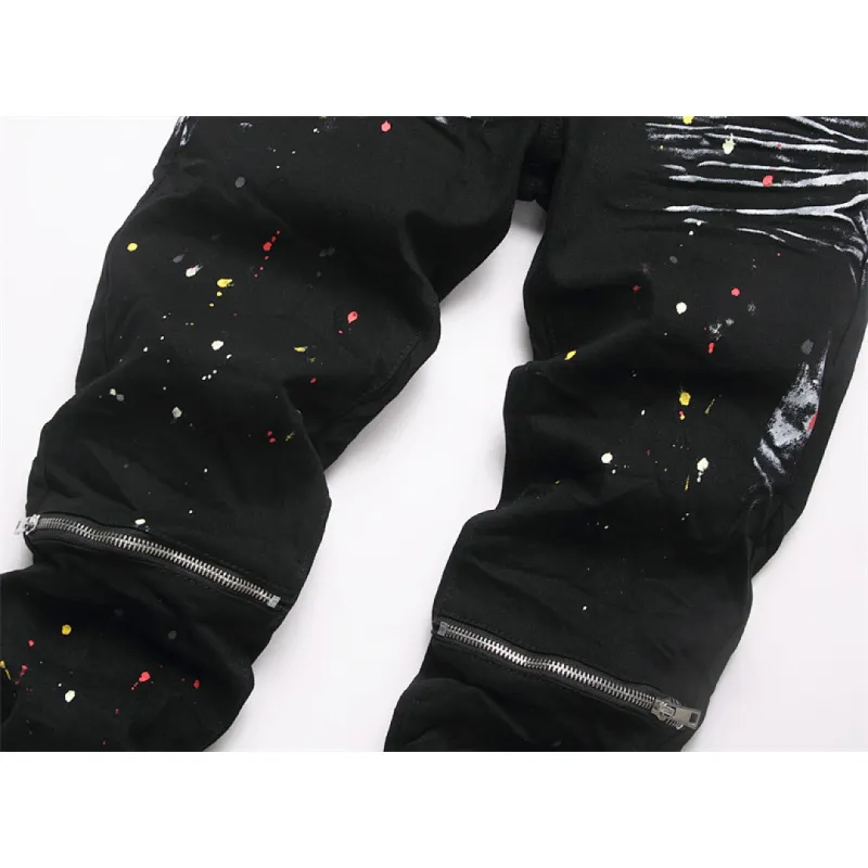 Ripped Jeans for Mens Long Jeans #A60537