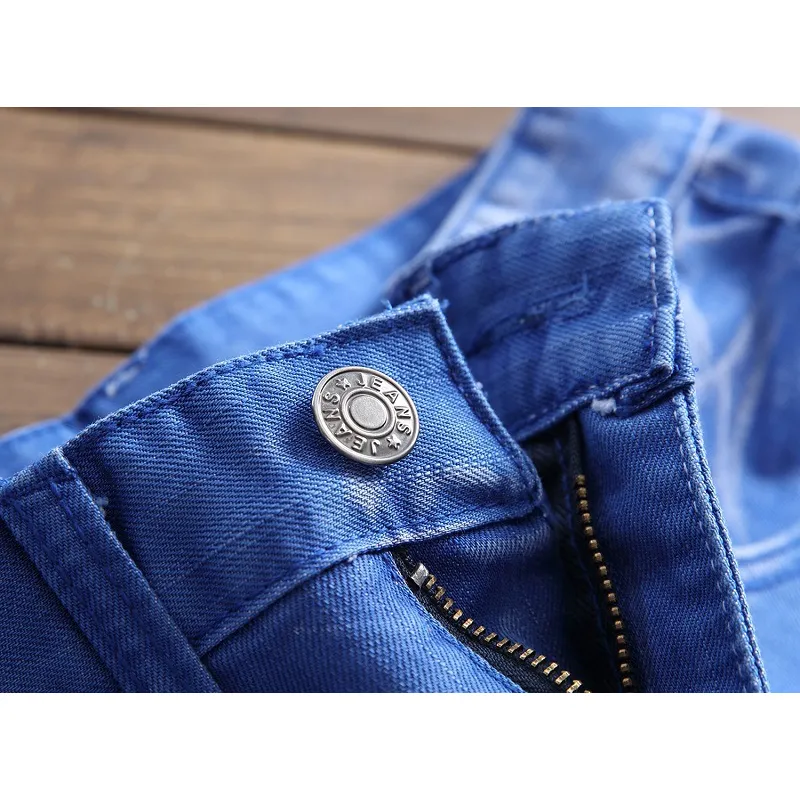 Nostalgic ripped motorcycle jeans Jeans for Mens Long Jeans #99905851