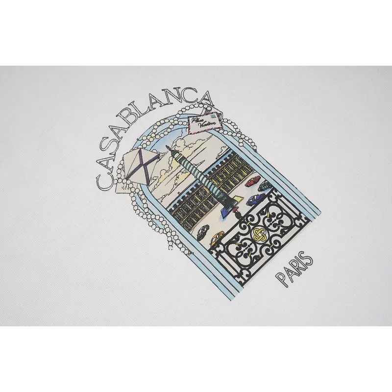 Casablanca graphic-print Cotton T-shirt Black/White Casablanca #A53440 Casablanca graphic-print Cotton T-shirt Black/White Casablanca #A53440