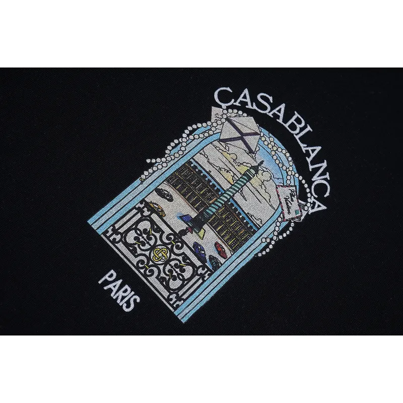 Casablanca graphic-print Cotton T-shirt Black/White Casablanca #A53440 Casablanca graphic-print Cotton T-shirt Black/White Casablanca #A53440