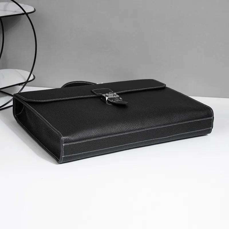Hermes Leather Briefcase Collection: Timeless Design for the Discerning Professional size:39×29×6cm #A53668
