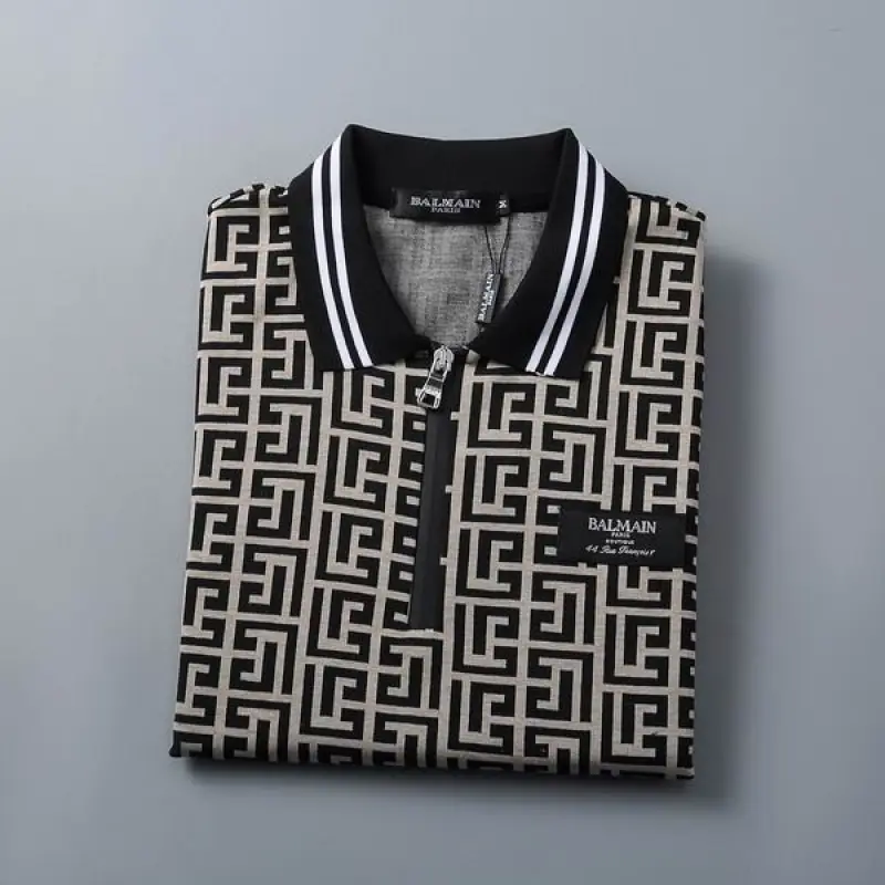 Balmain T-Shirts Polo for men printing zipper #A46586