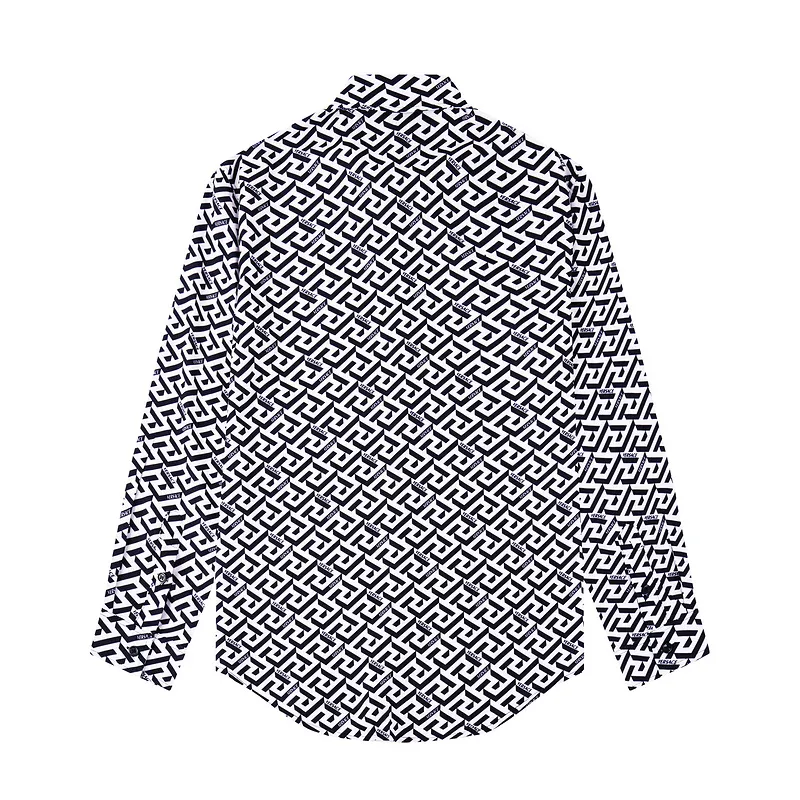 Versace Shirts for Versace Long-Sleeved Shirts for men Versace Greca Silk Twill Blouse #A53890 Versace Shirts for Versace Long-Sleeved Shirts for men Versace Greca Silk Twill Blouse #A53890