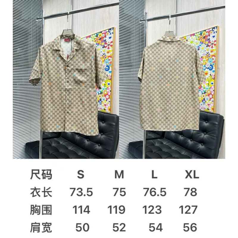 Gucci shirts for Gucci short-sleeved shirts for men #A53174 Gucci shirts for Gucci short-sleeved shirts for men #A53174
