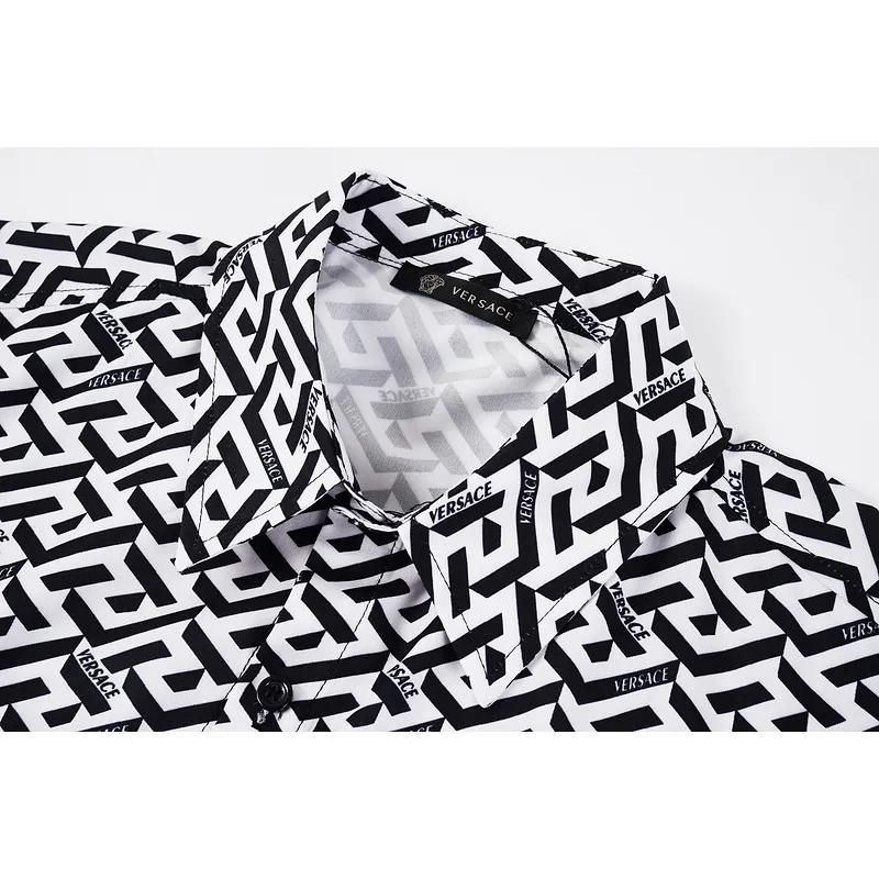 Versace Shirts for Versace Long-Sleeved Shirts for men Versace Greca Silk Twill Blouse #A53890 Versace Shirts for Versace Long-Sleeved Shirts for men Versace Greca Silk Twill Blouse #A53890