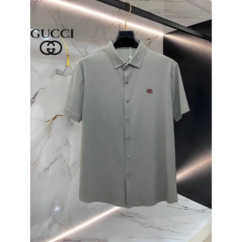 Gucci shirts for Gucci short-sleeved shirts for men #A65070 Gucci shirts for Gucci short-sleeved shirts for men #A65070