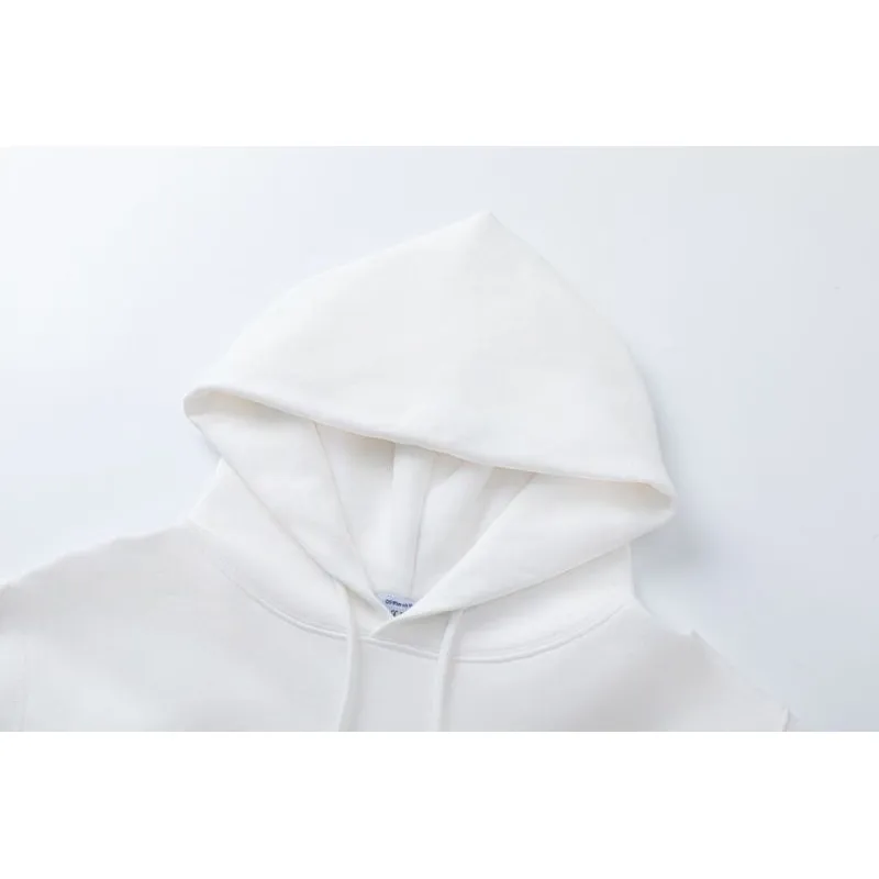 Off - White Black Hoodie With Colorful Embroidered Logo for Streetwear Fans #A54451