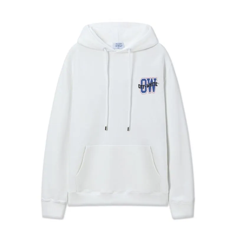 Off - White Black Hoodie With Colorful Embroidered Logo for Streetwear Fans #A54451
