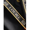 Loewe Inspired Black Tracksuit Set with Gold Accents #A54388