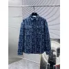 D-ior shirts for D-ior Long-Sleeved Shirts for men Black/Blue #A53761