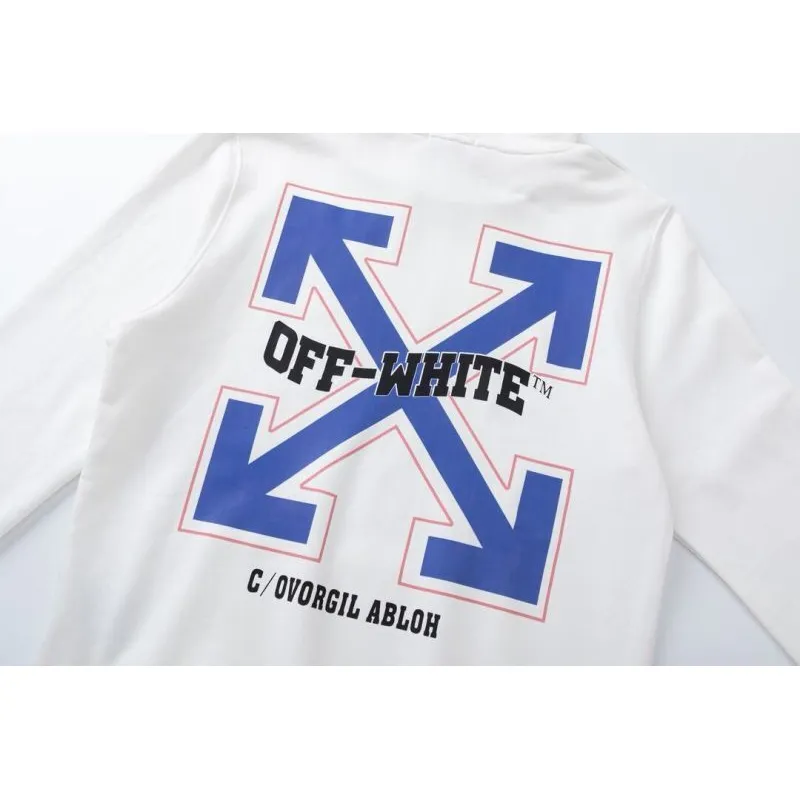 Off - White Black Hoodie With Colorful Embroidered Logo for Streetwear Fans #A54451