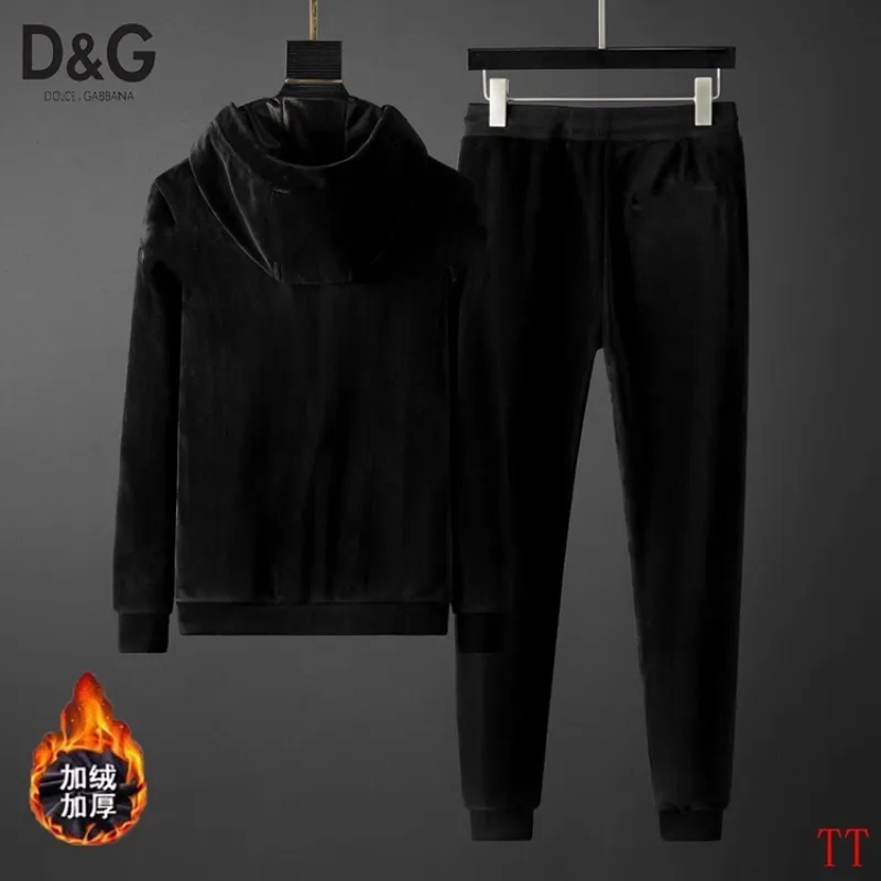 D&G Tracksuits for Men Fleece-lined and thickened #A58011