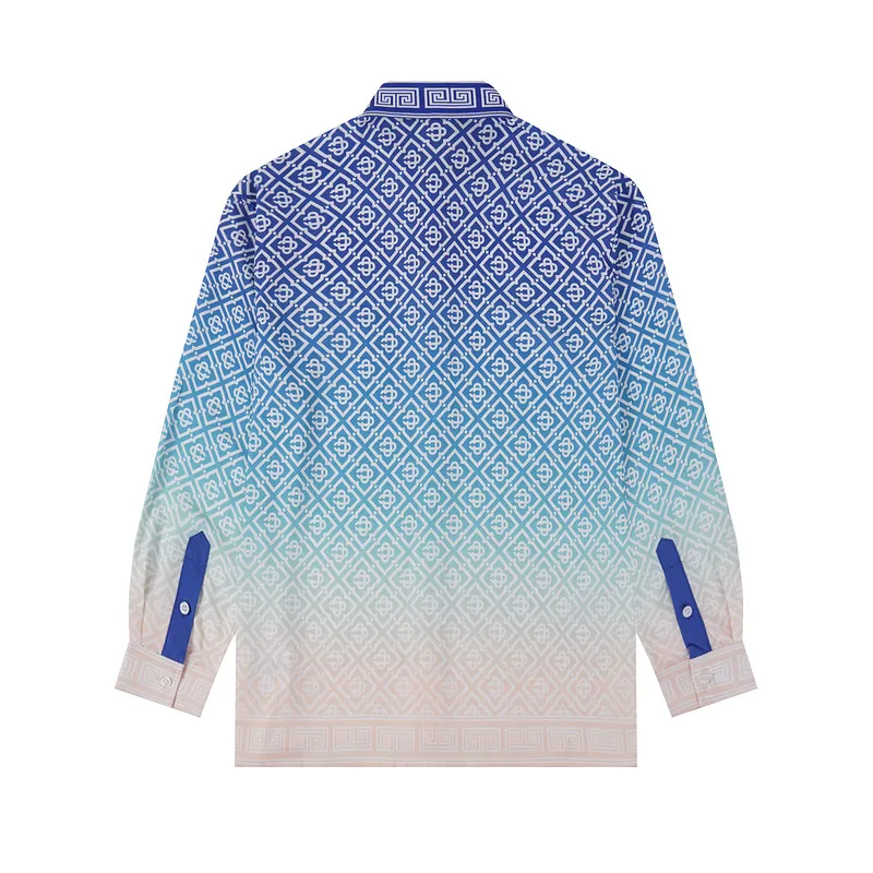 Casablanca Shirts Jacquard Gradient Long Sleeve Silk Shirt #A53731