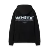 Off - White White Hoodie With Bold Back Text And Brand Story Print #A54453