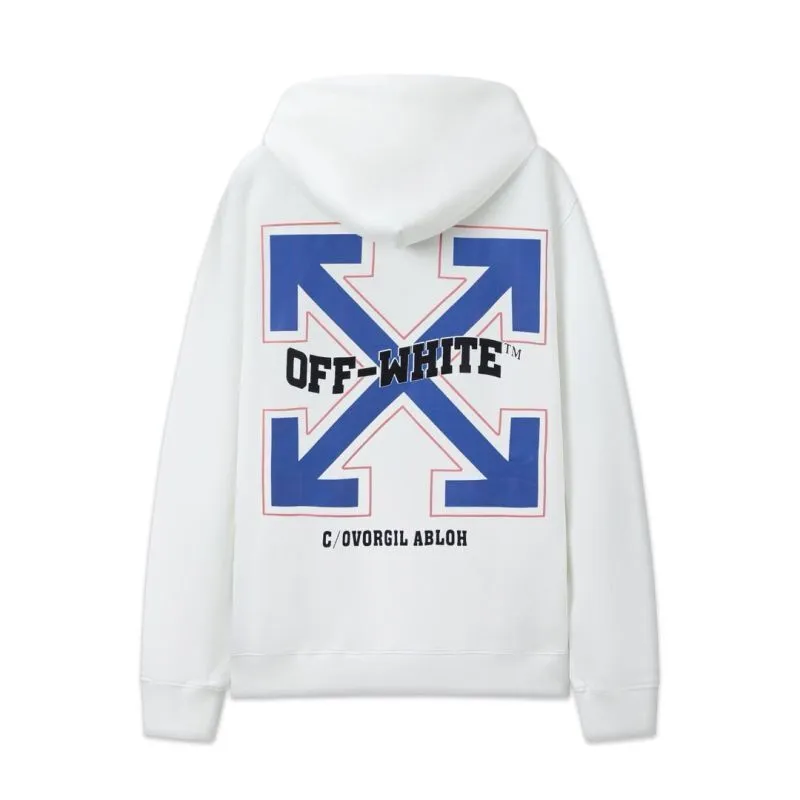 Off - White Black Hoodie With Colorful Embroidered Logo for Streetwear Fans #A54451