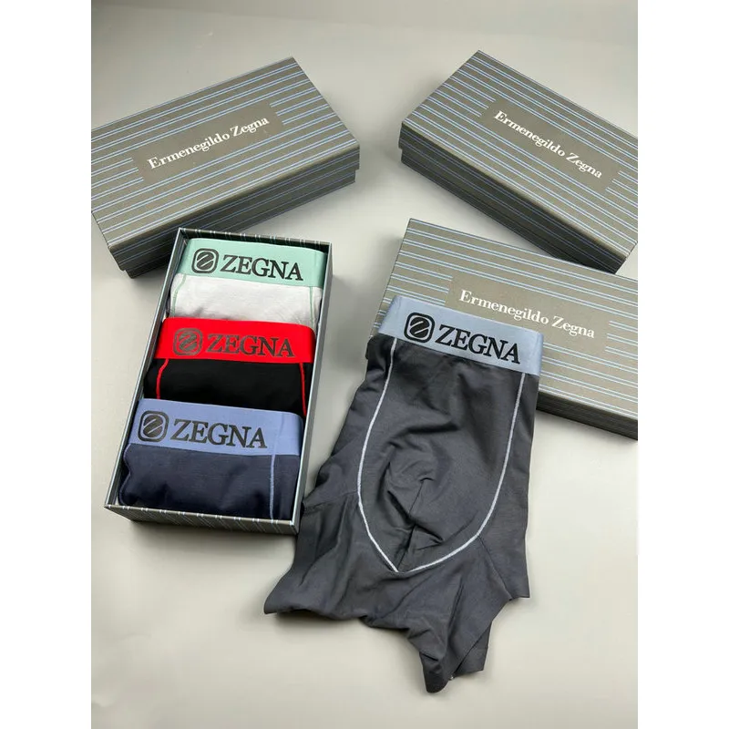 ZEGNA Underwears for Men Soft skin-friendly light and breathable (4PCS)  #A37465
