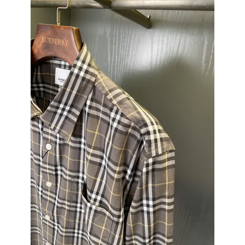 Burberry Shirts for Burberry Mens AAA+ Burberry Long-Sleeved Shirts #A58527