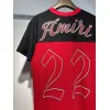 Amiri Red and Black Number 22 Mesh Jersey and Shorts Two Piece Set for Men #A54243