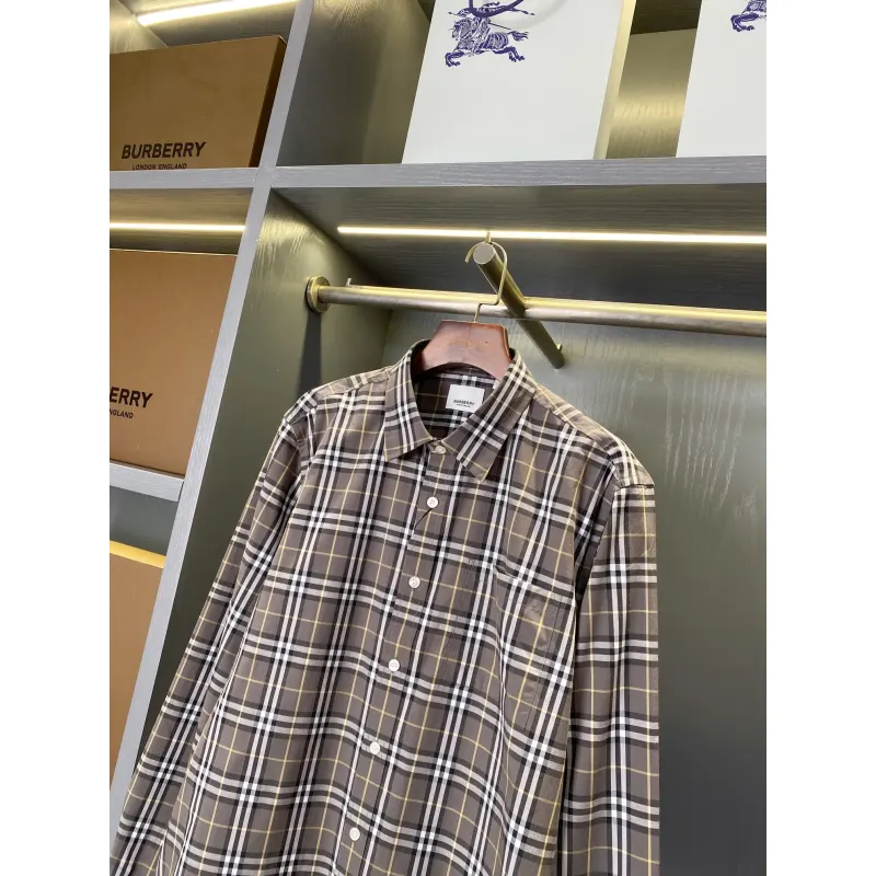 Burberry Shirts for Burberry Mens AAA+ Burberry Long-Sleeved Shirts #A58527