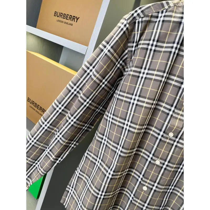 Burberry Shirts for Burberry Mens AAA+ Burberry Long-Sleeved Shirts #A58527