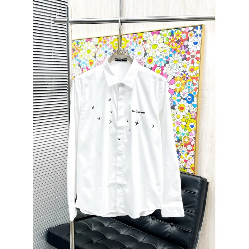 Alexander McQueen Shirts for Alexander McQueen Long-Sleeved Shirts for men #A58452