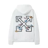 Off - White Black Hoodie With Colorful Butterfly And Arrow Graphic #A54447