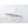 Off - White White Hoodie With Bold Back Text And Brand Story Print #A54453