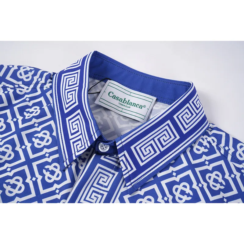Casablanca Shirts Jacquard Gradient Long Sleeve Silk Shirt #A53731