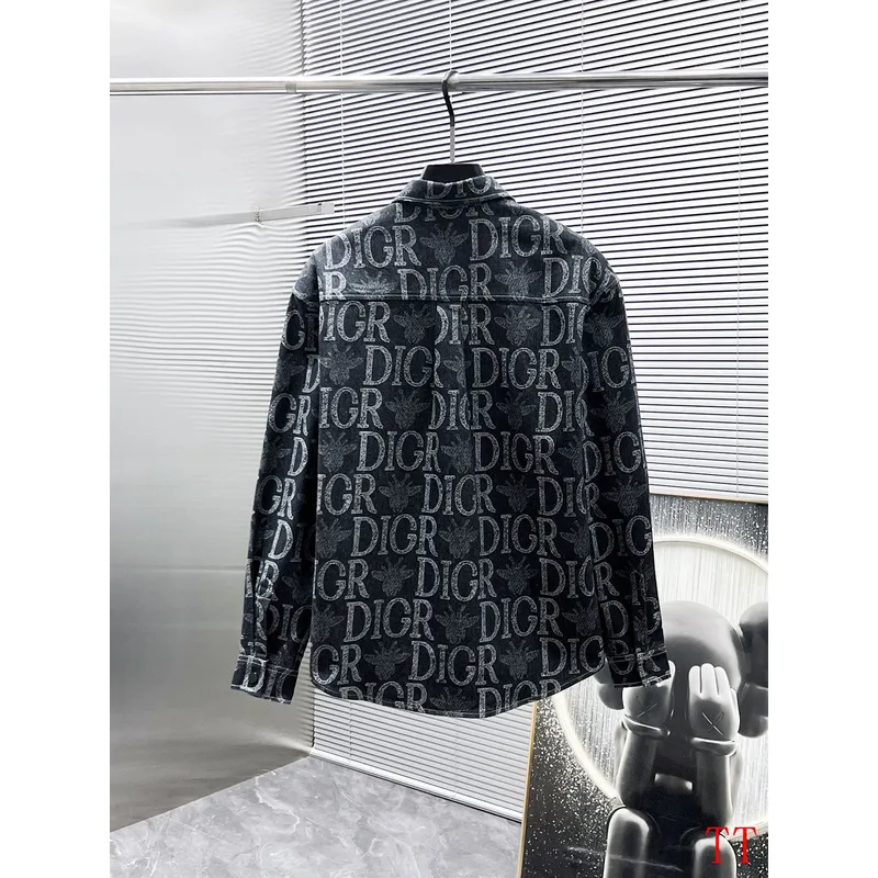 D-ior shirts for D-ior Long-Sleeved Shirts for men Black/Blue #A53761