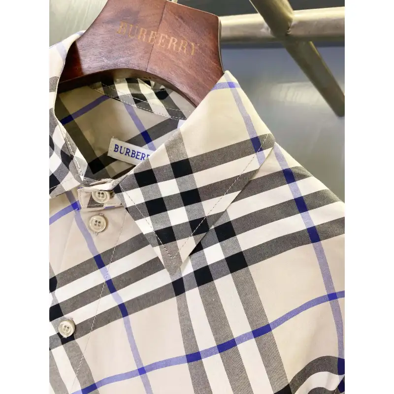 Burberry Shirts for Burberry Mens AAA+ Burberry Long-Sleeved Shirts #A58523