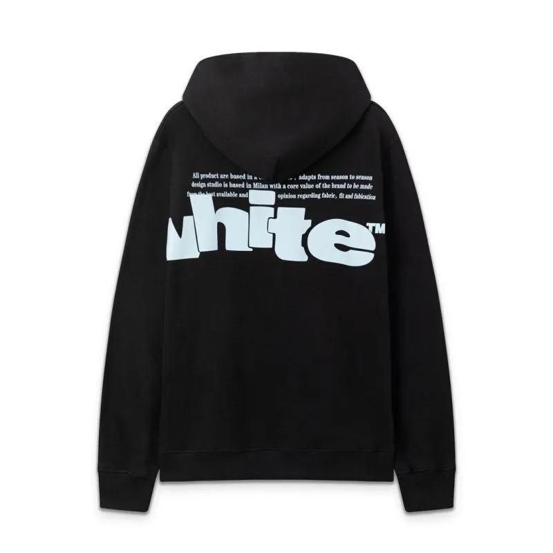 Off - White White Hoodie With Bold Black Logo Print for Trendy Outfits #A54450 Off - White White Hoodie With Bold Black Logo Print for Trendy Outfits #A54450