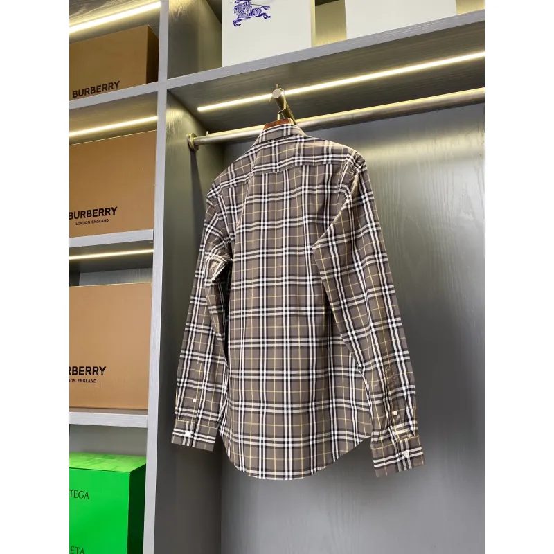 Burberry Shirts for Burberry Mens AAA+ Burberry Long-Sleeved Shirts #A58527