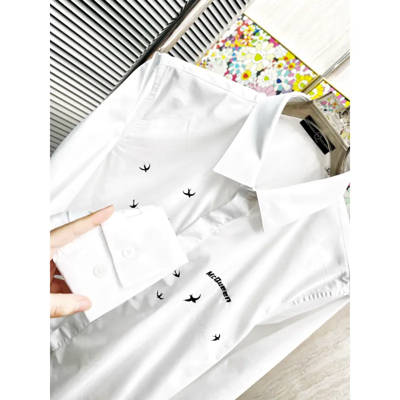 Alexander McQueen Shirts for Alexander McQueen Long-Sleeved Shirts for men #A58452