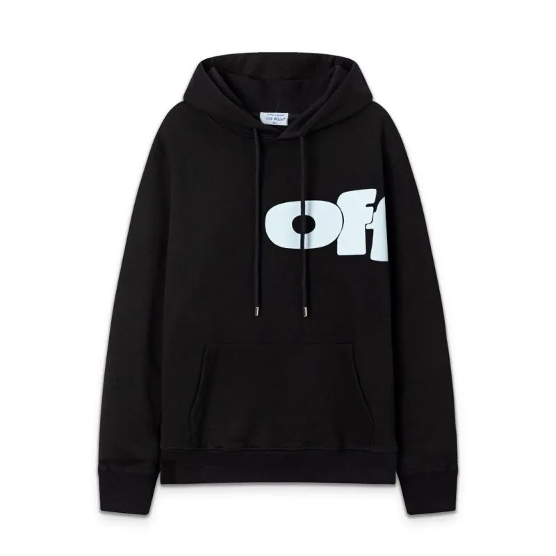 Off - White White Hoodie With Bold Black Logo Print for Trendy Outfits #A54450 Off - White White Hoodie With Bold Black Logo Print for Trendy Outfits #A54450