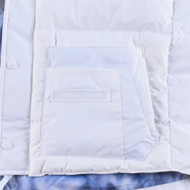 Sale Ca*Goose White Label Glacier Down Vest  Luxury Lightweight Insulated Outerwear #A57865