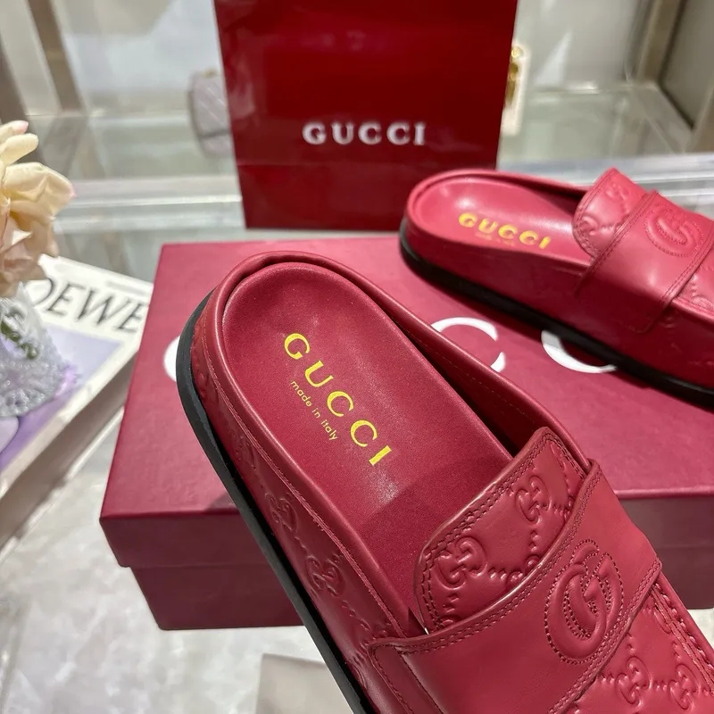 Gucci Womens Double G with GG Mules Gucci Slippers #A53223