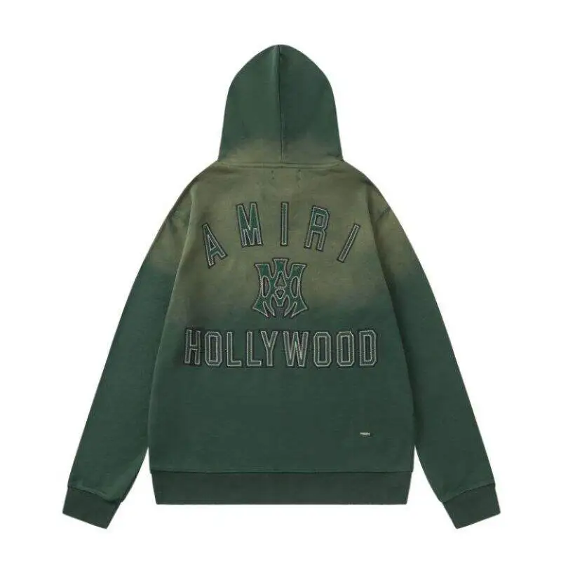Amiri Black Hoodie With Embellished AMIRI HOLLYWOOD And Logo Design #A54432 Amiri Black Hoodie With Embellished AMIRI HOLLYWOOD And Logo Design #A54432