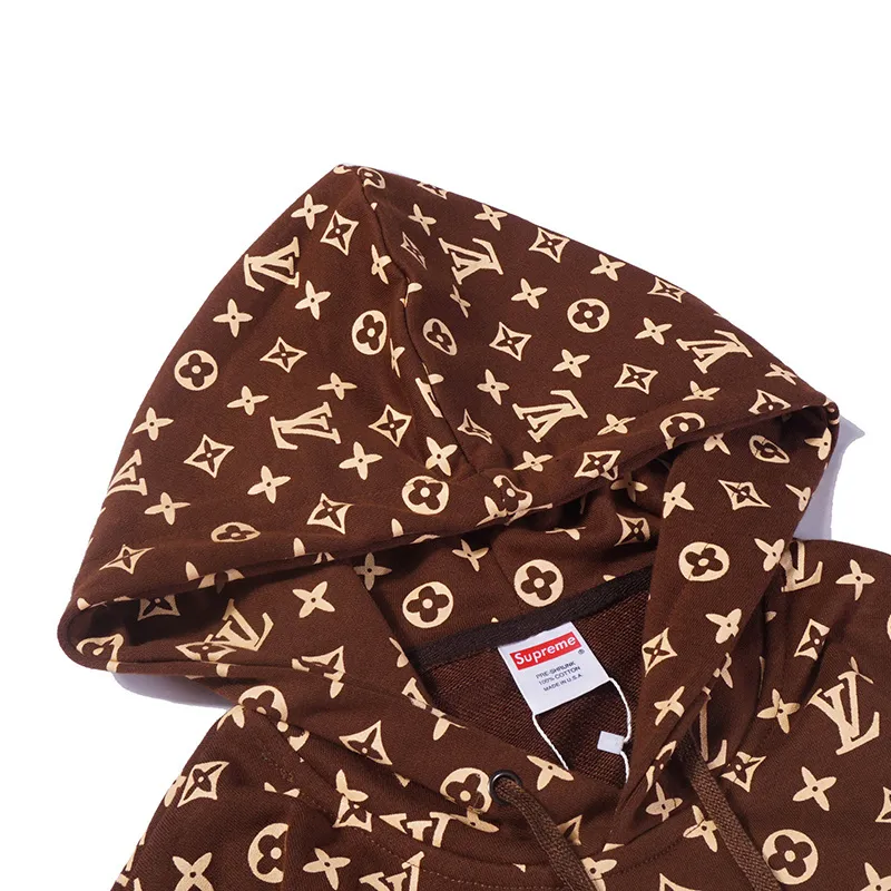 Supreme LV Hoodies for Men Women in Red coffee #99117748 Supreme LV Hoodies for Men Women in Red coffee #99117748