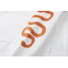 AMIRI Black/White Hoodie With Bold Logo And Orange Graphic Sleeves For Streetwear Style #A54282
